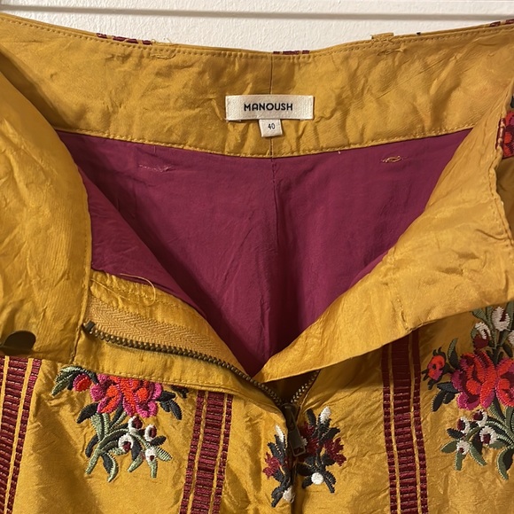 Manoush silk 3/4 pants with floral embroidery - Picture 2 of 4